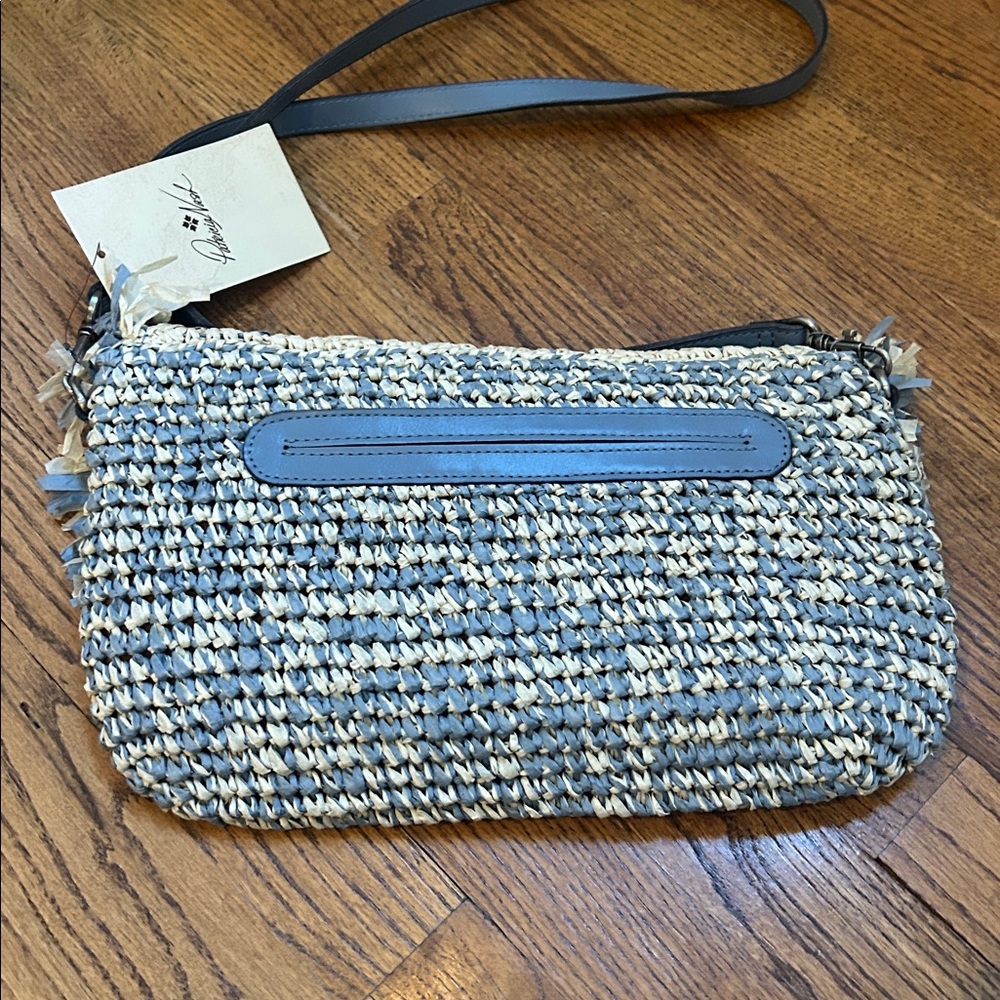 Patricia Nash Loulia Clutch Crossbody Bag - NATURAL/BLUE FOG NWT - Picture 5 of 8